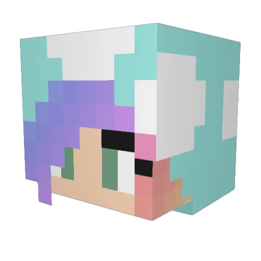 Gabbygasm Minecraft avatar head, 3D render