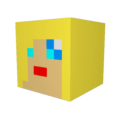 Gabbygoats Minecraft avatar head, 3D render