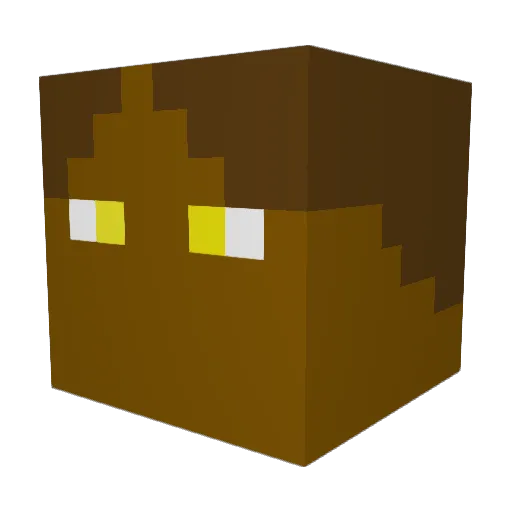 Gabbzon Minecraft avatar head, 3D render