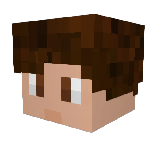 GabcraftLP Minecraft avatar head, 3D render