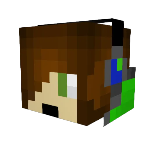 GabeA Minecraft avatar head, 3D render