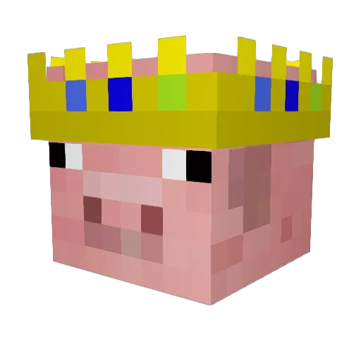 GabeBTW Minecraft avatar head, 3D render