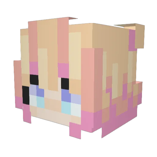 GabeBt Minecraft avatar head, 3D render