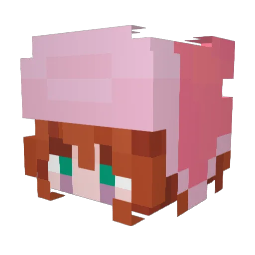 GabeGowski Minecraft avatar head, 3D render