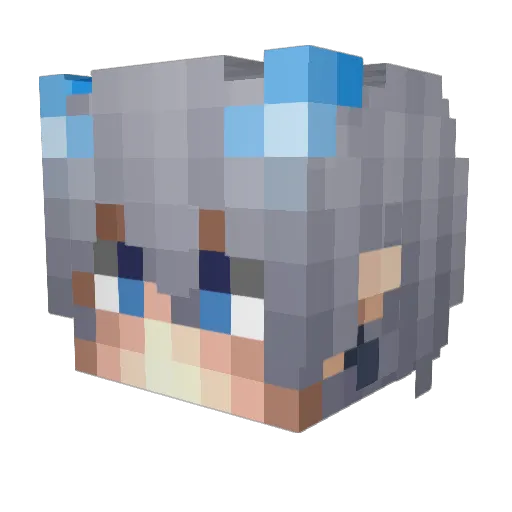 GabeGrimoire Minecraft avatar head, 3D render