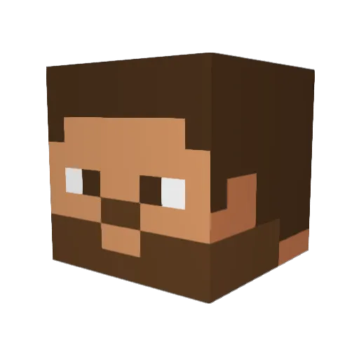 GabeSF_ Minecraft avatar head, 3D render