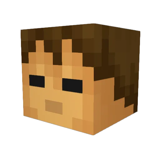 GabeShoot Minecraft avatar head, 3D render