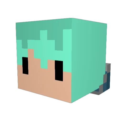 Gabe_Foxx Minecraft avatar head, 3D render