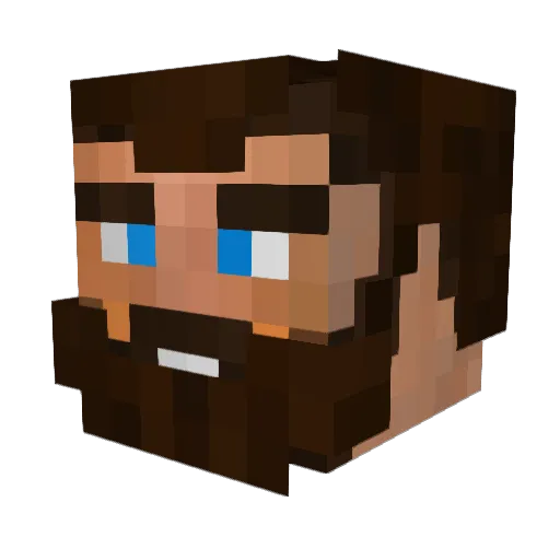 Gabe_Loman Minecraft avatar head, 3D render