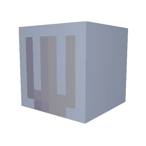 Gabelchen Minecraft avatar head, 3D render