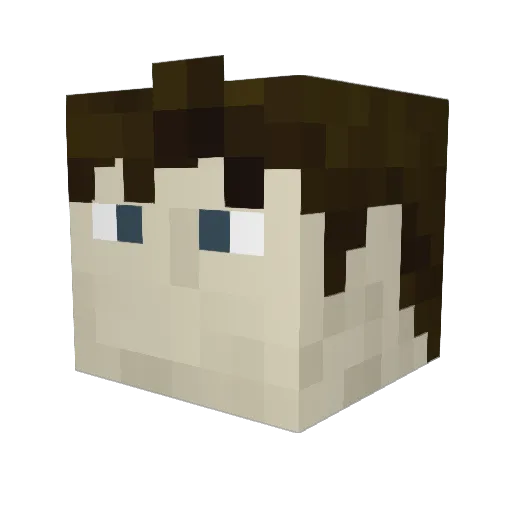 Gabelej Minecraft avatar head, 3D render