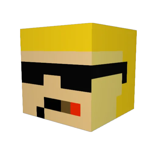Gabensnickers Minecraft avatar head, 3D render