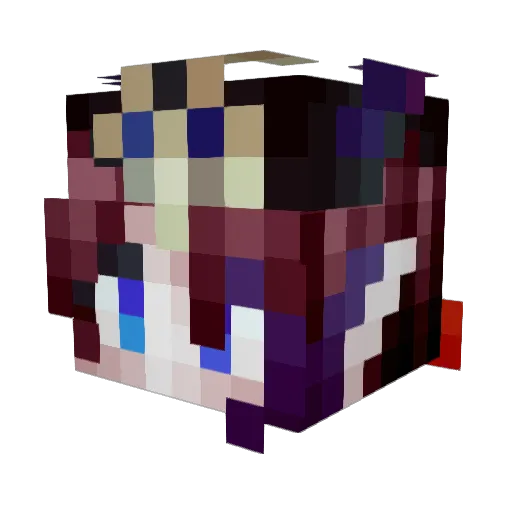 GabesMayhem Minecraft avatar head, 3D render