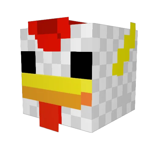 Gabesberry Minecraft avatar head, 3D render