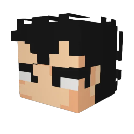 Gabewaffle Minecraft avatar head, 3D render