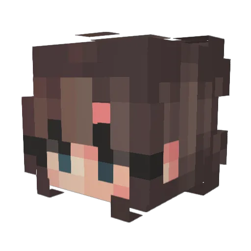 GabhychaMycha Minecraft avatar head, 3D render
