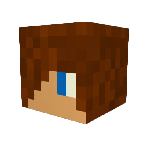 Gabi0022 Minecraft avatar head, 3D render