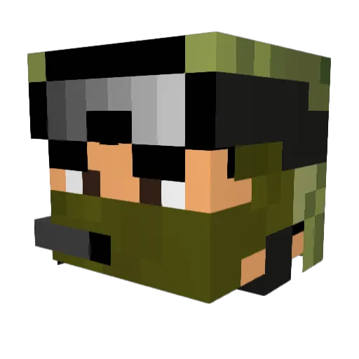 Gabi012 Minecraft avatar head, 3D render