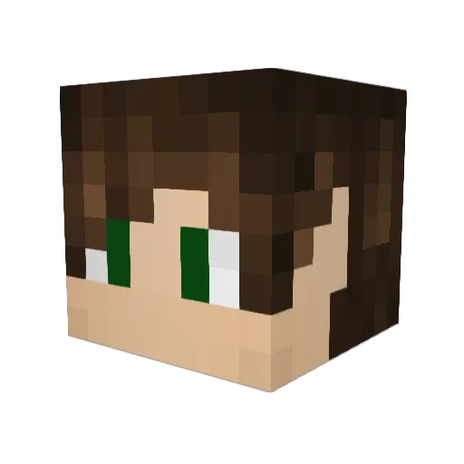 Gabi59 Minecraft avatar head, 3D render