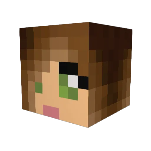 GabiCesta Minecraft avatar head, 3D render
