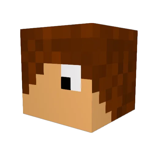 GabiDJ Minecraft avatar head, 3D render