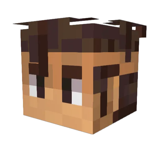 GabiEnMinecraft Minecraft avatar head, 3D render