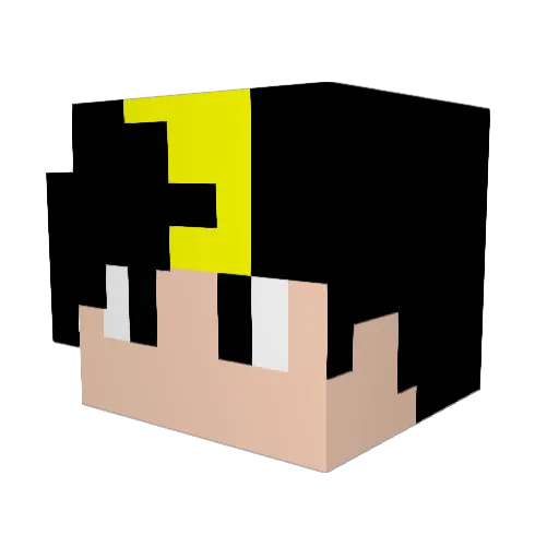 GabiFAF Minecraft avatar head, 3D render