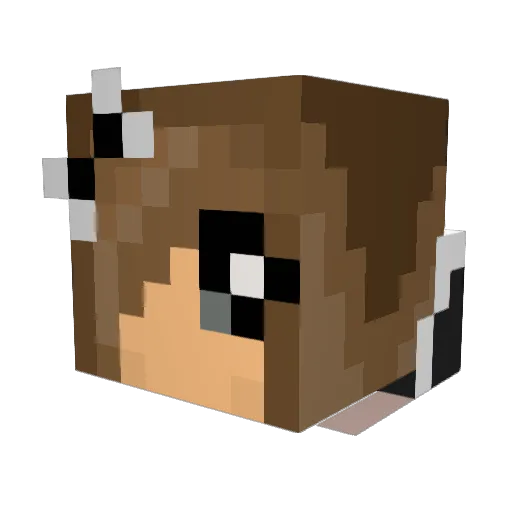 GabiFofis Minecraft avatar head, 3D render