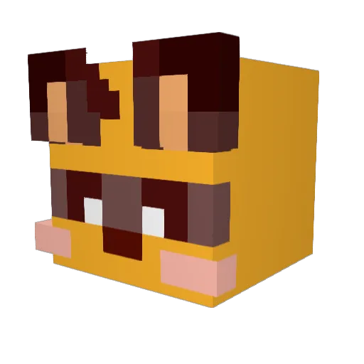 GabiFur_BR Minecraft avatar head, 3D render