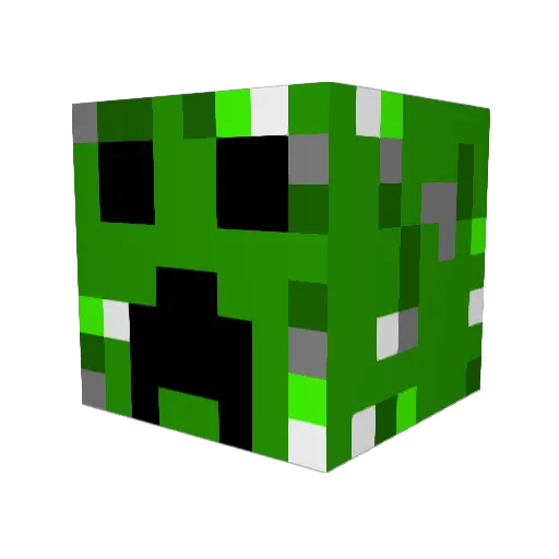 GabiLink Minecraft avatar head, 3D render