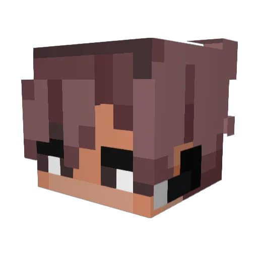 GabiNyan Minecraft avatar head, 3D render