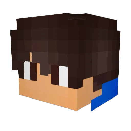 GabiTJ Minecraft avatar head, 3D render