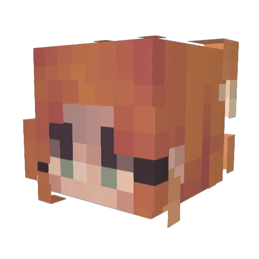 GabiXD Minecraft avatar head, 3D render