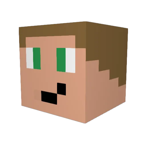 GabiYoo Minecraft avatar head, 3D render