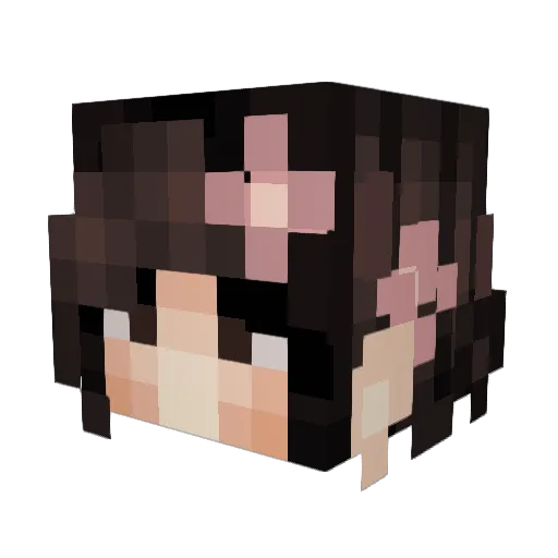Gabi_13 Minecraft avatar head, 3D render