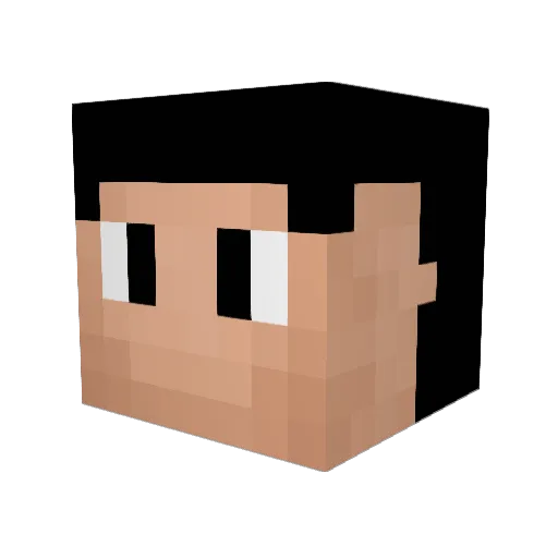 Gabi_ff Minecraft avatar head, 3D render