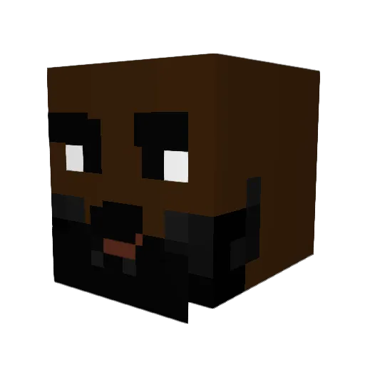 Gabib3l Minecraft avatar head, 3D render