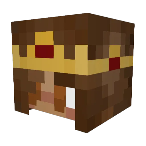 Gabicaxi Minecraft avatar head, 3D render