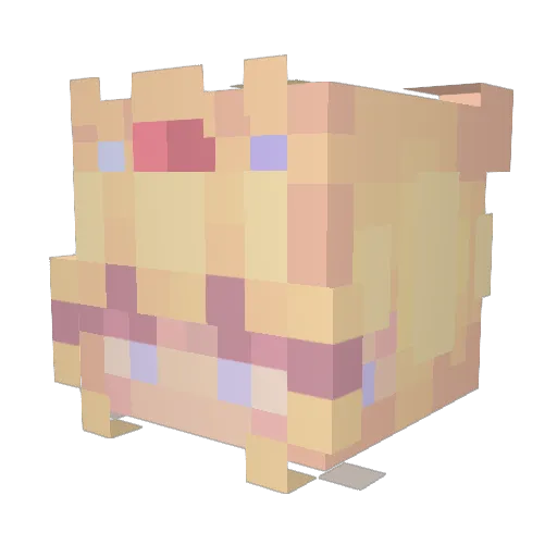 Gabicia Minecraft avatar head, 3D render