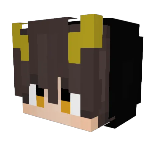 Gabidamaia Minecraft avatar head, 3D render