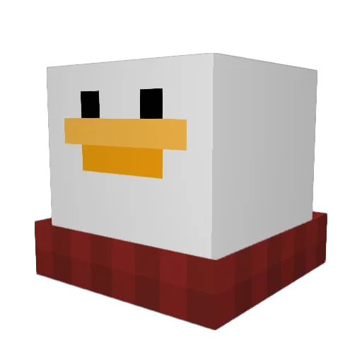 Gabidot Minecraft avatar head, 3D render