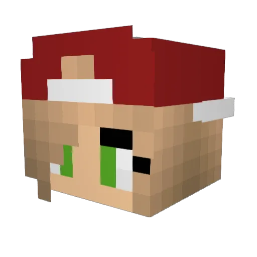 GabiiPlays Minecraft avatar head, 3D render