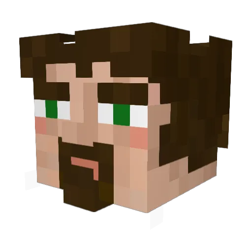 Gabikts Minecraft avatar head, 3D render
