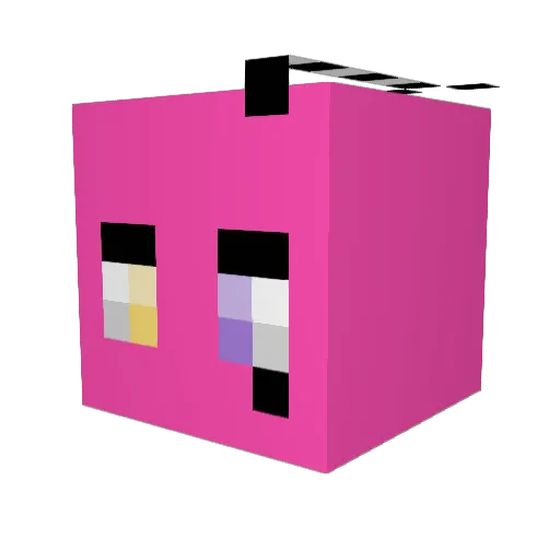 Gabit06E Minecraft avatar head, 3D render