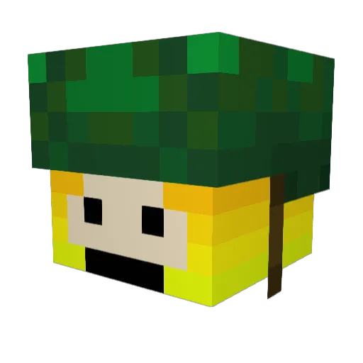 Gablings Minecraft avatar head, 3D render