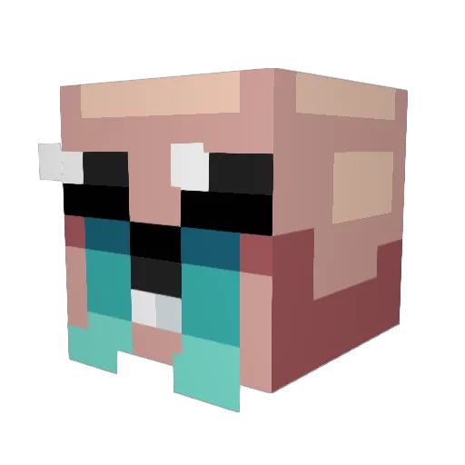 Gabmarsan Minecraft avatar head, 3D render