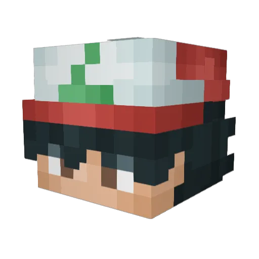 Gabnite Minecraft avatar head, 3D render