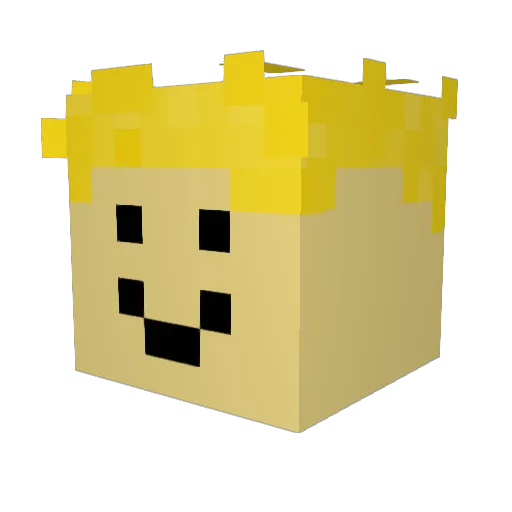 Gabo126 Minecraft avatar head, 3D render