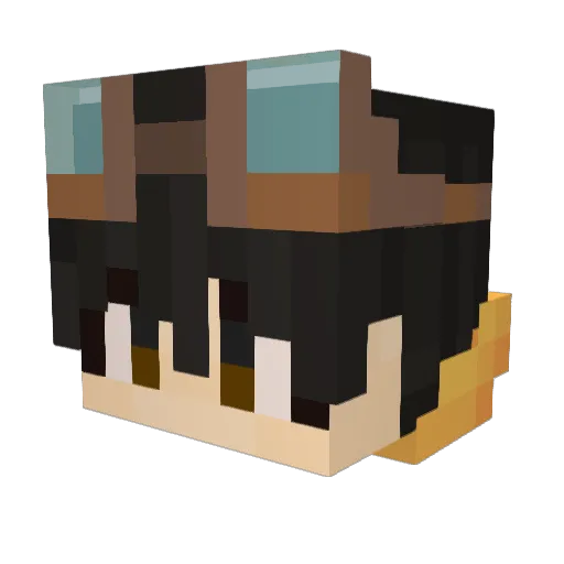 GaboCT12 Minecraft avatar head, 3D render