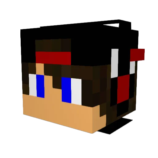 GaboKai Minecraft avatar head, 3D render